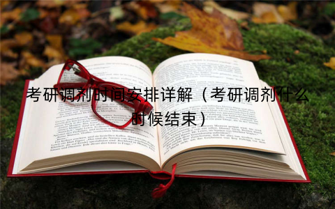 考研调剂时间安排详解（考研调剂什么时候结束）