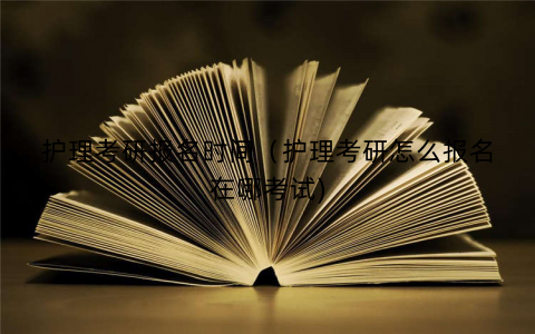 护理考研报名时间（护理考研怎么报名在哪考试)