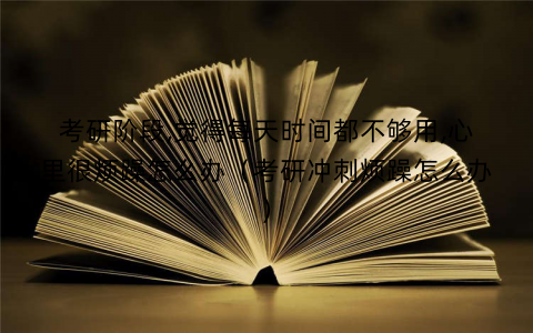 考研阶段,觉得每天时间都不够用,心里很烦躁怎么办（考研冲刺烦躁怎么办)