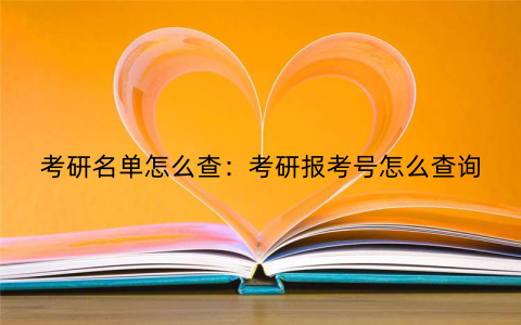 考研名单怎么查:考研报考号怎么查询 考研名单怎么查:考研报考号怎么查询