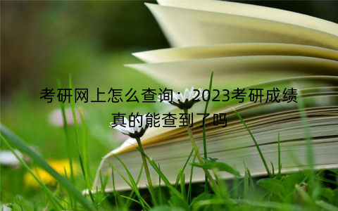 考研网上怎么查询:2023考研成绩真的能查到了吗 考研网上怎么查询:2023考研成绩真的能查到了吗