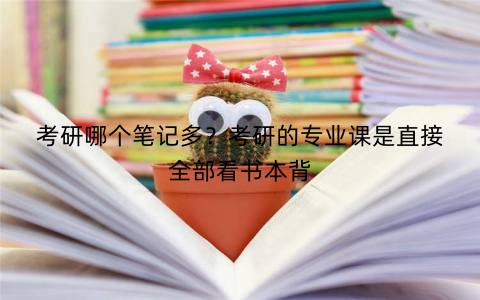 考研哪个笔记多？考研的专业课是直接全部看书本背