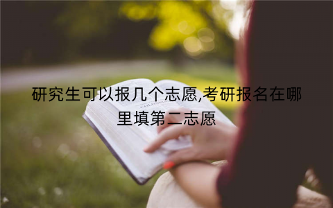 研究生可以报几个志愿,考研报名在哪里填第二志愿