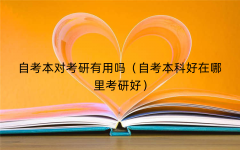 自考本对考研有用吗(自考本科好在哪里考研好) 自考本对考研有用吗(自考本科好在哪里考研好)