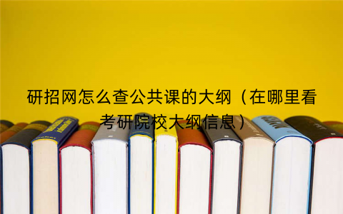 研招网怎么查公共课的大纲(在哪里看考研院校大纲信息) 研招网怎么查公共课的大纲(在哪里看考研院校大纲信息)