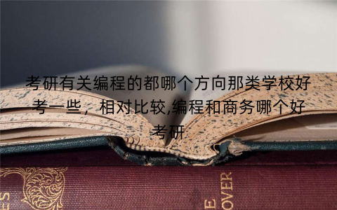 考研有关编程的都哪个方向那类学校好考一些，相对比较,编程和商务哪个好考研